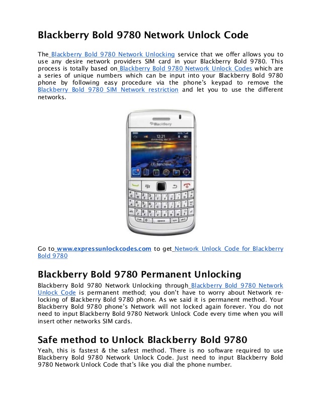 Blackberry 9780 unlock code free cell phone unlock motorola